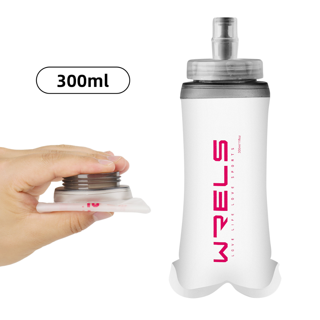 WRELS-Bouteille d'eau pliante ultra légère, sac à eau souple, sport, course à pied, camping, randonnée, portable