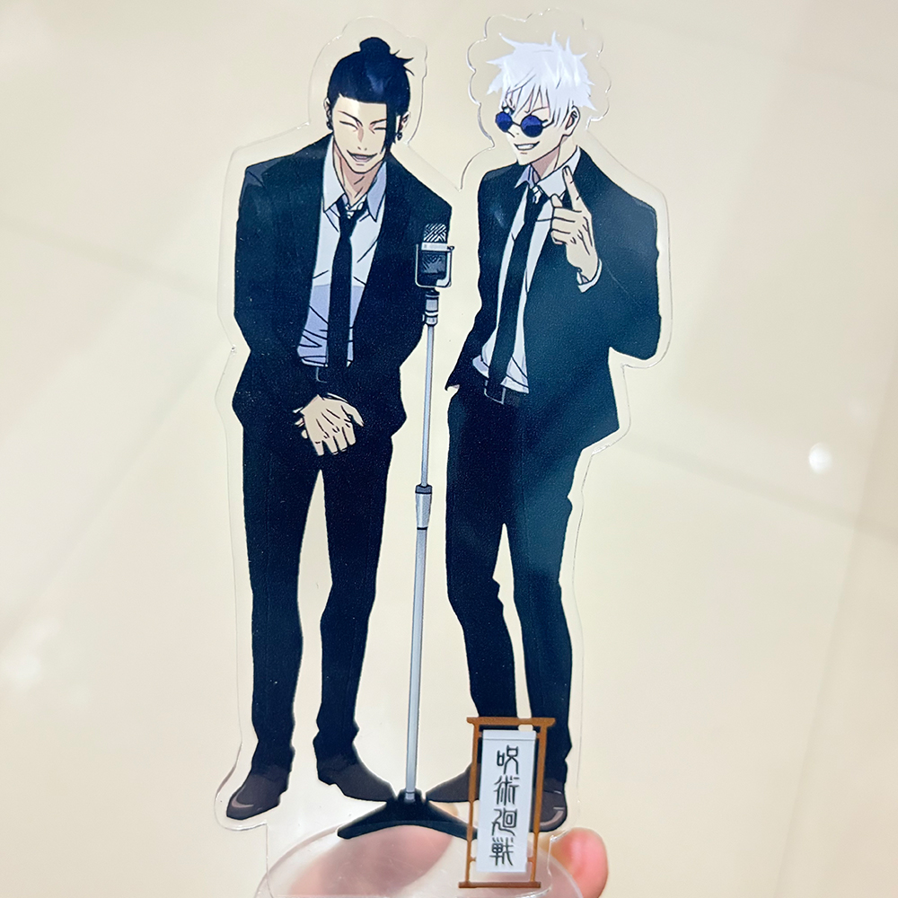Anime jujutsu kaisen acrílico suporte ryomen sukuna geto suguru satoru gojo fushhiguro megumi sinalização decorações de mesa