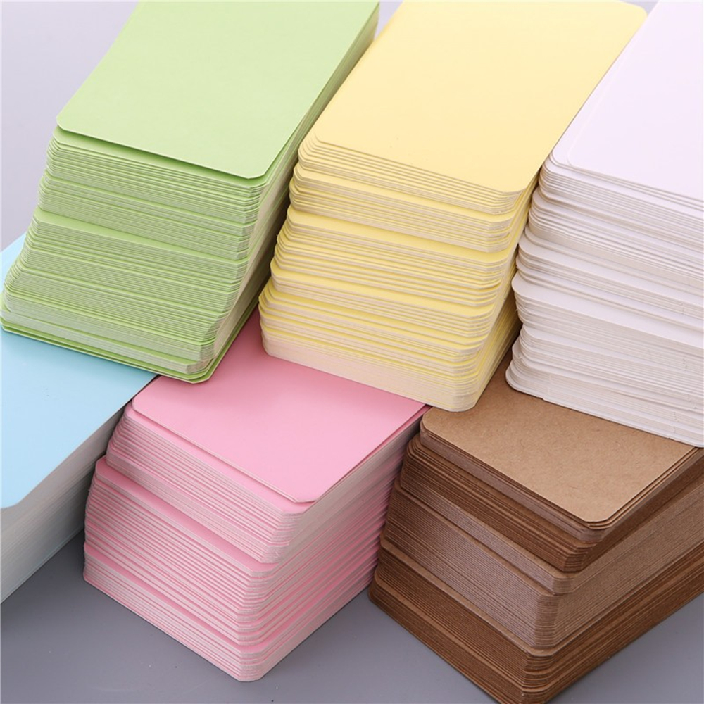 20/50/100pcs Colore Carta di Carta Kraft Retro Double Sided Parola Carta FAI DA TE Cartolina Regalo di Auguri Invito Carta Nota Carta di Messaggio