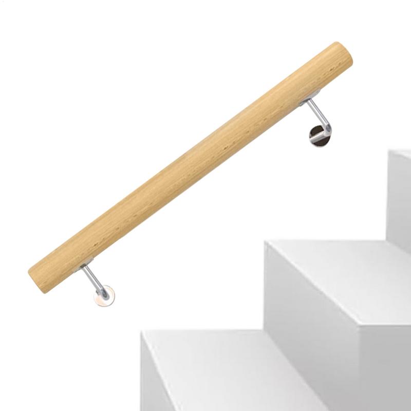 Houten Leuning Antislip Leuningen Ergonomische Trap Houten Leuning voor Thuis Balkon Terrasplanken Deuropening Binnen en Buiten