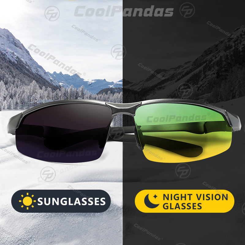 Top Aluminium Meekleurende Zonnebril Man Gepolariseerde Dag Nacht Rijden Anti-glare Bril Mannen Kameleon Bril Oculos de sol