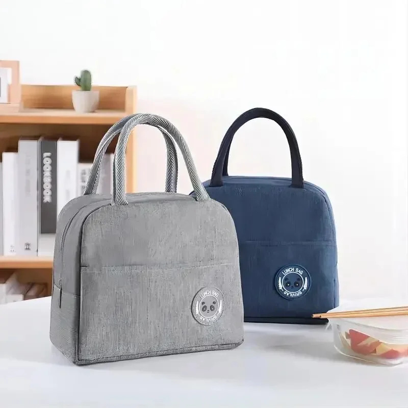 Nuova borsa per il pranzo isolata portatile in foglio di alluminio cationico alla moda, borsa per la conservazione del ghiaccio, borsa per picnic impermeabile per studenti