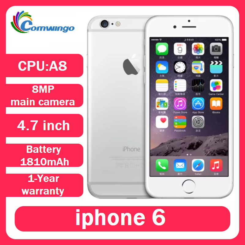 Teléfono móvil Apple iPhone 6 usado, pantalla Original desbloqueada, 8MP, IOS, 16/64/128GB, ROM, identificación de huellas dactilares, ID táctil
