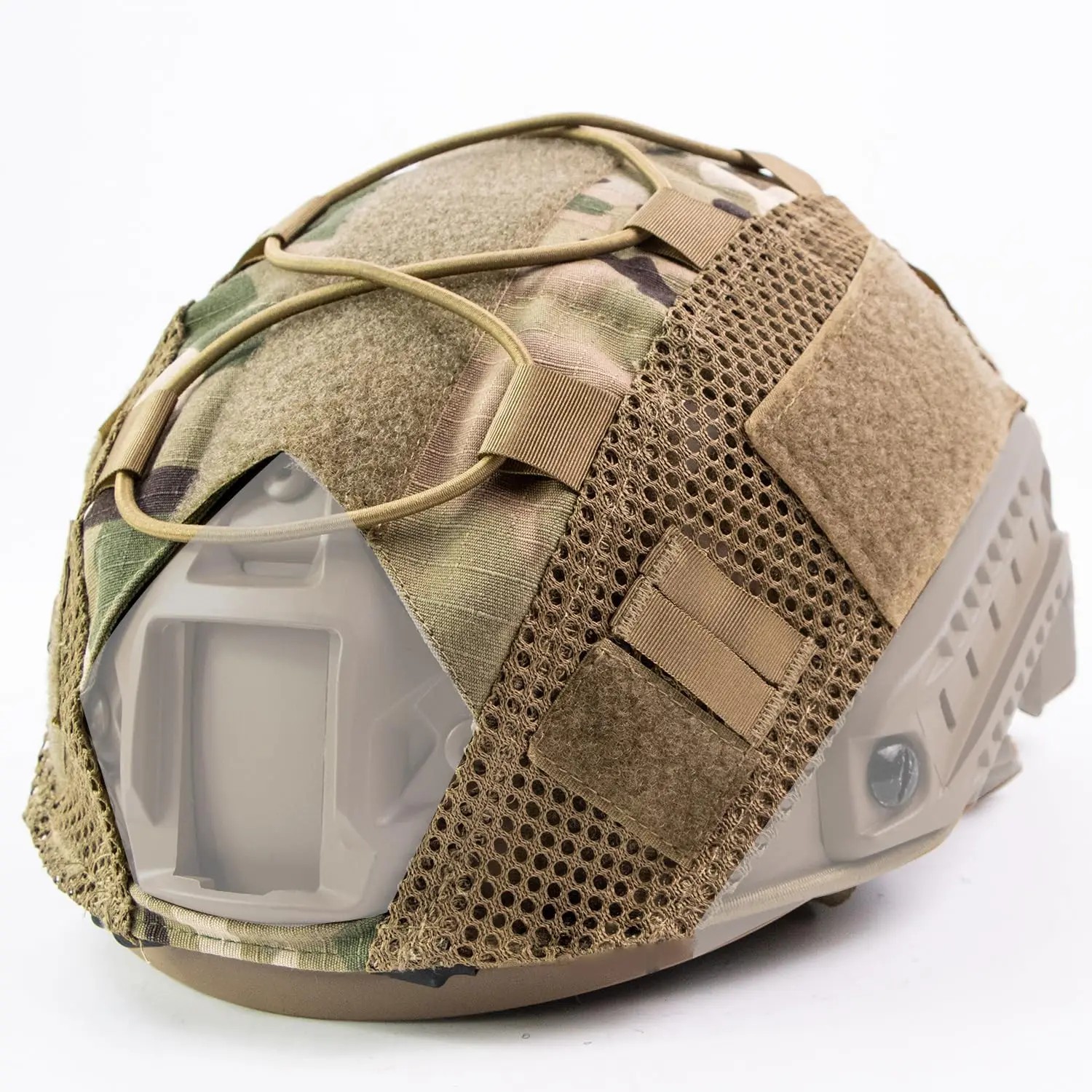 Taktische Helmabdeckung Fast Helm Multi-Camo Helmabdeckung für Airsoft Helm Paintball CS Wargame Sport Jagd Schießausrüstung