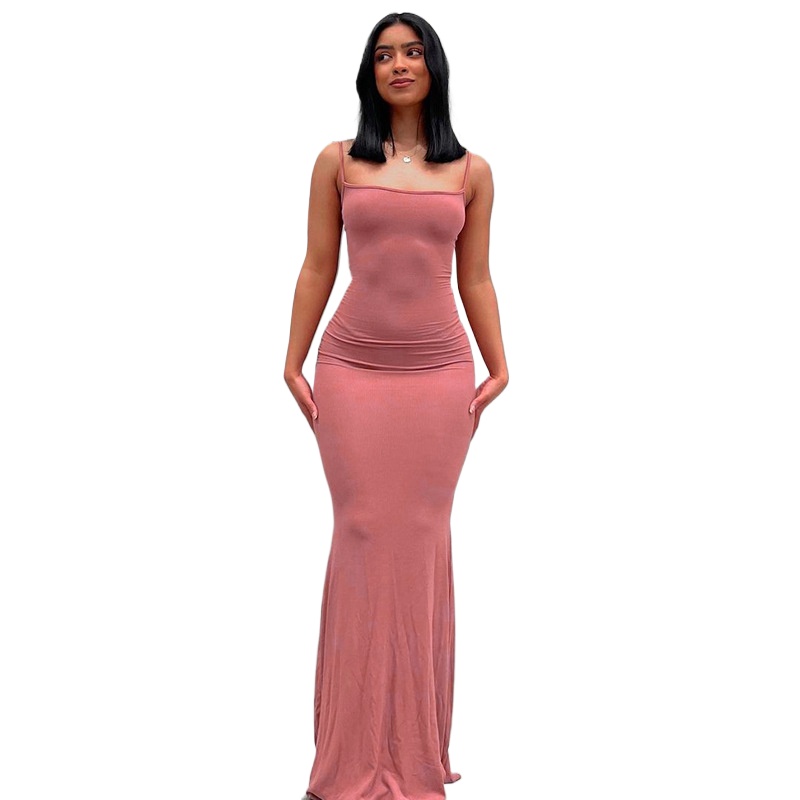 ผู้หญิงBacklessเซ็กซี่ชุดMaxi 2025 ฤดูใบไม้ผลิแขนกุดSlim Partyกระชับ ПлаеหญิงBodyconชุดสีดําElegant Vestidos