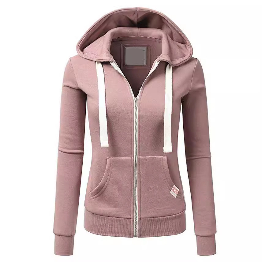 2024 nueva moda mujer de manga larga suelta Top Sudadera con capucha ropa de calle Casual pulóver Color sólido Sudadera con capucha S-XXXL