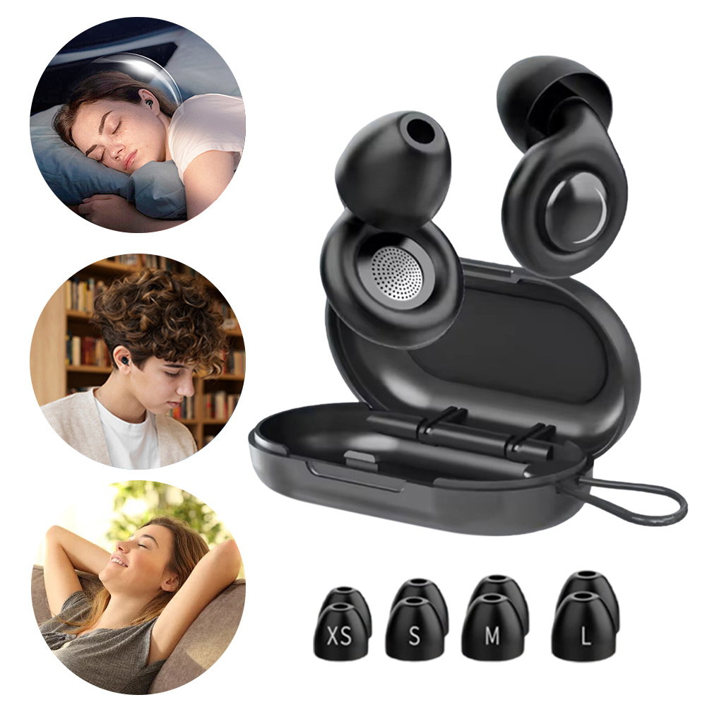 Juego de tapones para los oídos antiruido para motocicleta, reutilizables, de silicona, con 10 almohadillas y Estuche de transporte para dormir, concierto, trabajo y estudio, 1-5 unidades