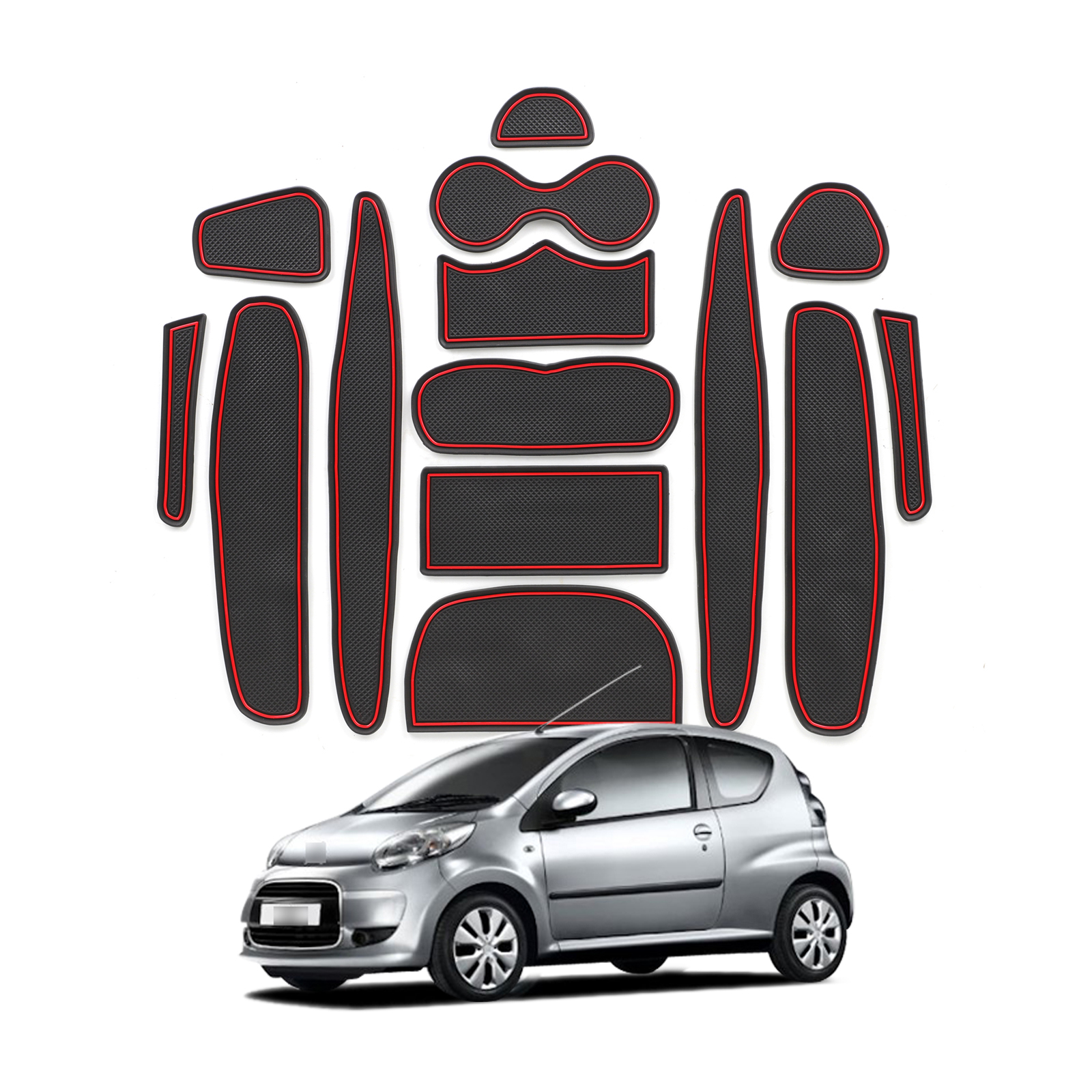 ZUNDUO для Citroen C1 2005-2014, противоскользящий коврик для ворот, коврик для чашки, коврик для двери, аксессуары, нескользящие коврики, подставки