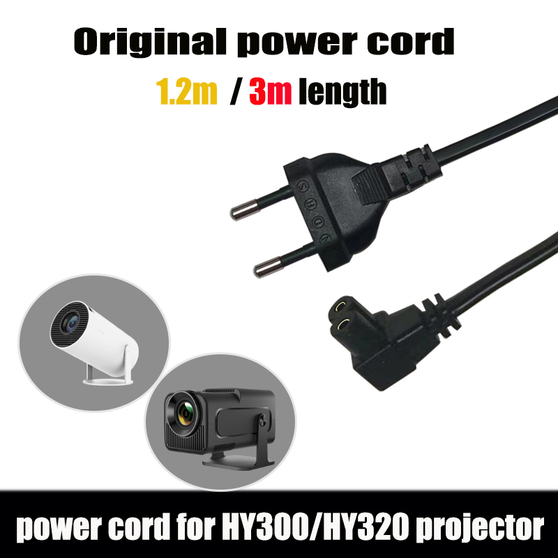 HY300 projector 1,2 m 3 m origineel verlengd netsnoer, AC-kabelverlenging, kabel opladen HY320 projector EU US AU UK Plug ﻿