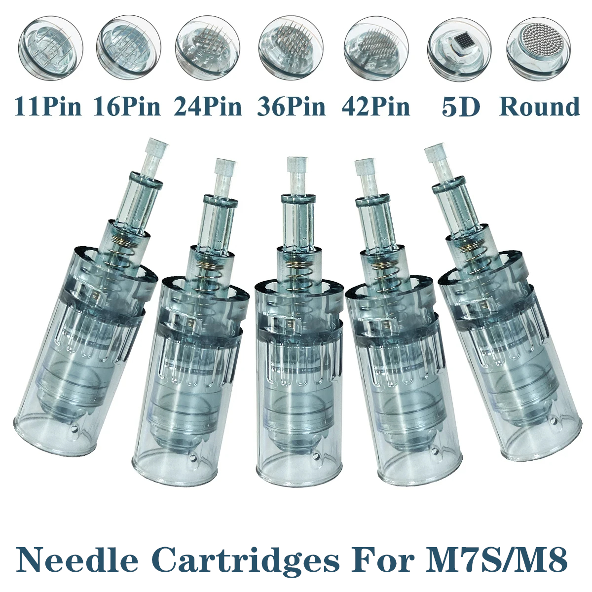 10 cartuchos de agulha cartuchos de baioneta 11 16 36 42 nano agulha mts micro pele agulhas compatíveis para dr pen m8/m7s