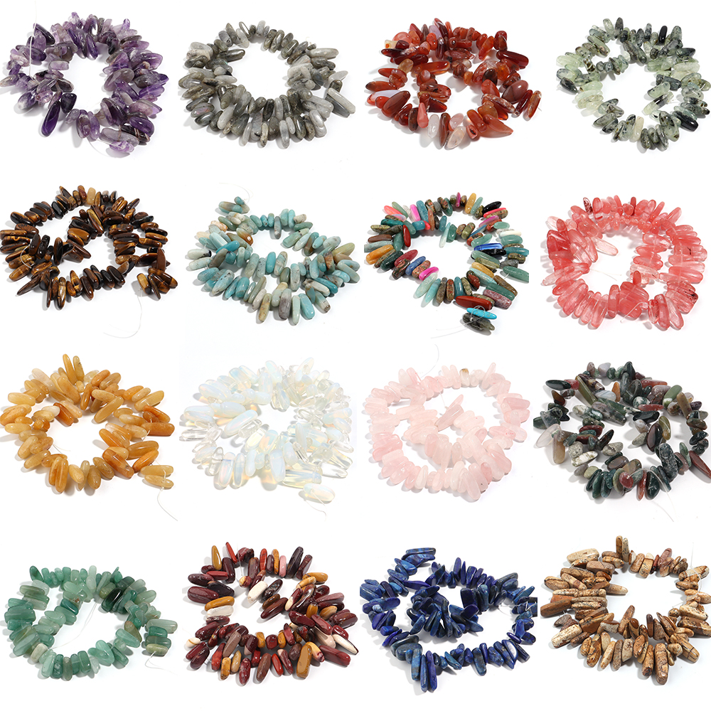Contas de Pedra Irregulares Naturais para Fazer Jóias, Forma de Dente Longo, Pedra Semi Preciosa, Grânulos Espaçadores Soltos, Pulseira DIY, Cascalho, 8-25mm