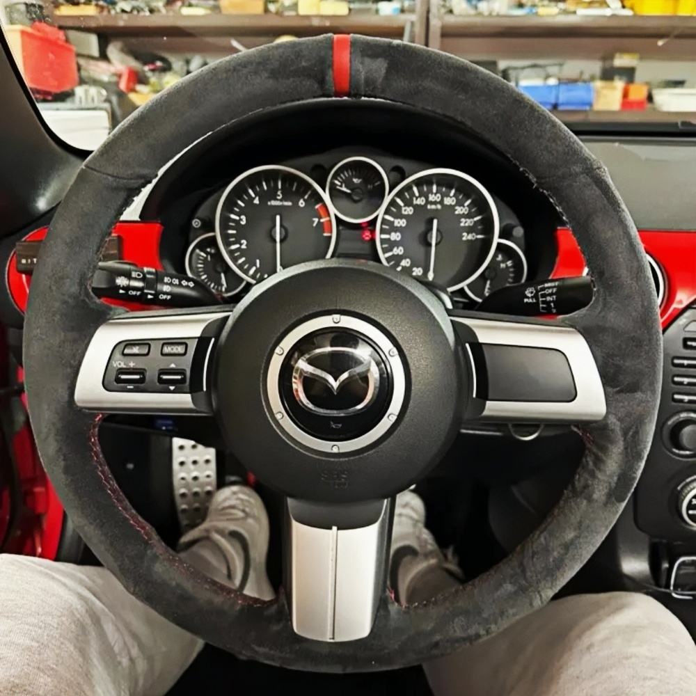 Copertura treccia volante per auto personalizzata 100% adatta per Mazda MX-5 Miata NC III 2005- 2015 MX5 2009-2014 Prodotti per auto Avvolgimento sterzo