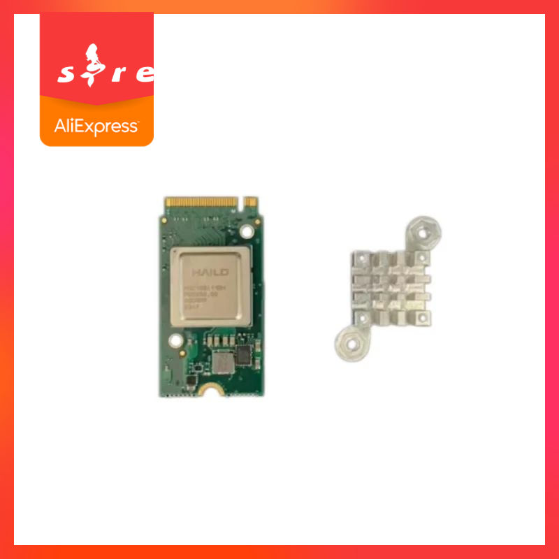 Moduł przyspieszenia AI Hailo-8 M.2 (Key M) 26Tops Hailo 8 z radiatorem i śrubami, kompatybilny z Raspberry Pi 5