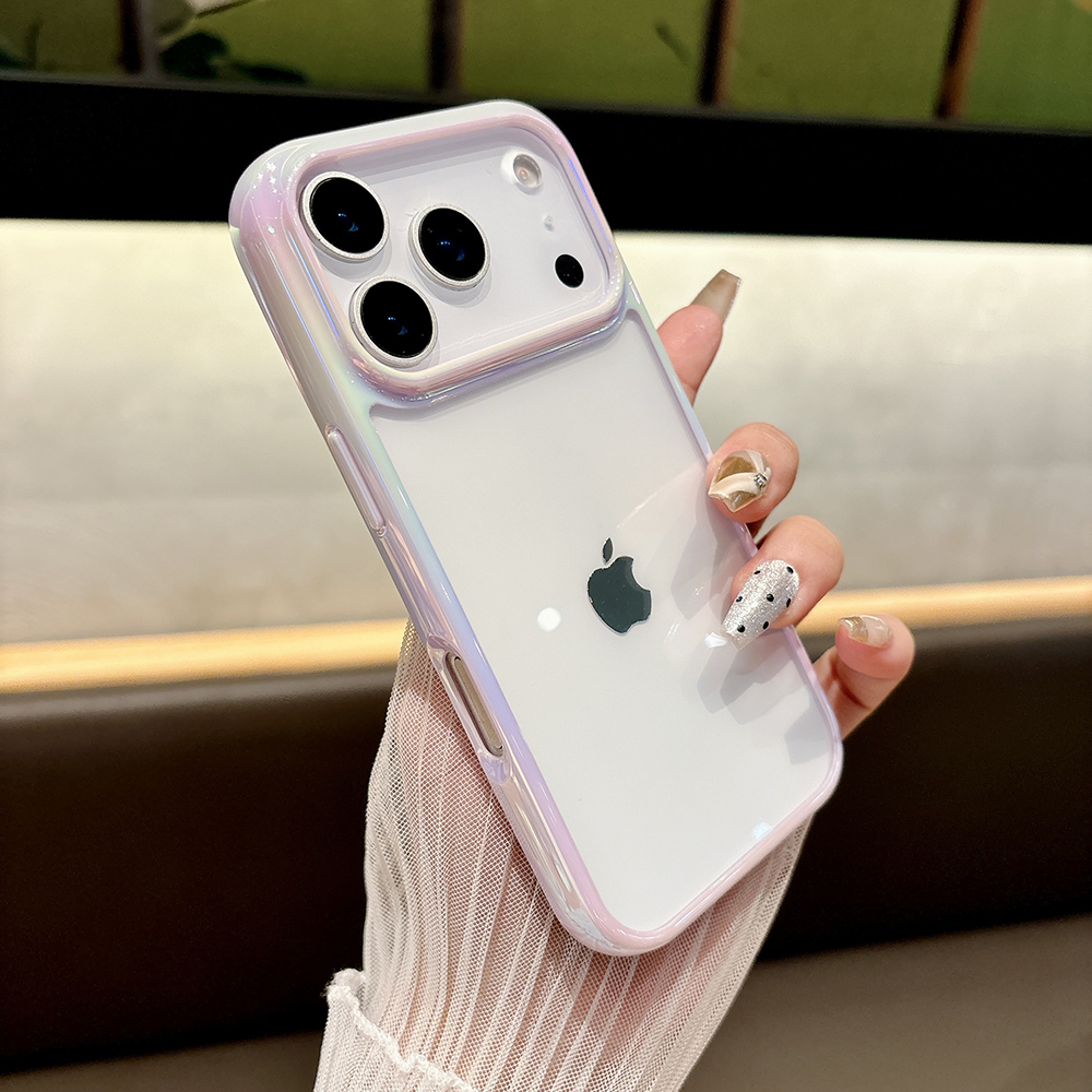 Luxe Laser Gradiënt Clear Case voor IPhone 14 13 12 15 16 17 Pro Max 16 Plus Air Transparante Schokbestendige Bumper beschermhoes