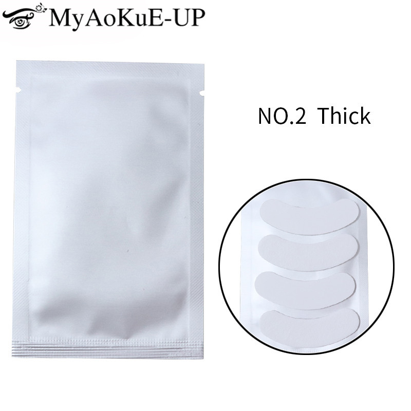 25/50/100/200/500 No.2 tampon à cils en Silicone épais Patch sous le coussinet pour les yeux pour Extension de cils tampon en Silicone outil d'extension de cils