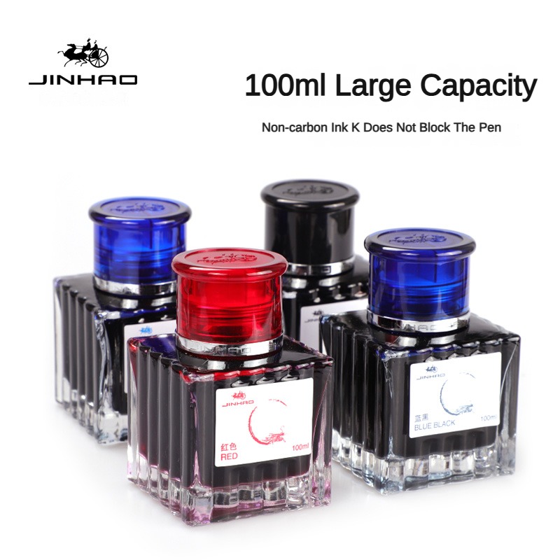 JINHAO 100/50/30 ml Non-carbon Vulpen Inktcartridge Refill Glas Gebotteld Inkt Vulpen briefpapier Kantoor Schoolbenodigdheden