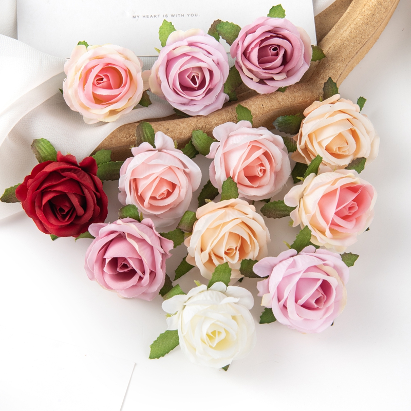 100PCS Künstliche Blumen Diy Candy Box Kuchen Wohnkultur Weihnachten Dekorative Kränze Hochzeit Party Garten Rosen Bogen Seide Gefälschte