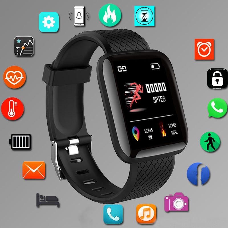 Reloj inteligente para hombres y mujeres, reloj de pulsera inteligente con mensaje, Monitor de Fitness, pulsera, regalo de cumpleaños, reloj electrónico para Android IOS