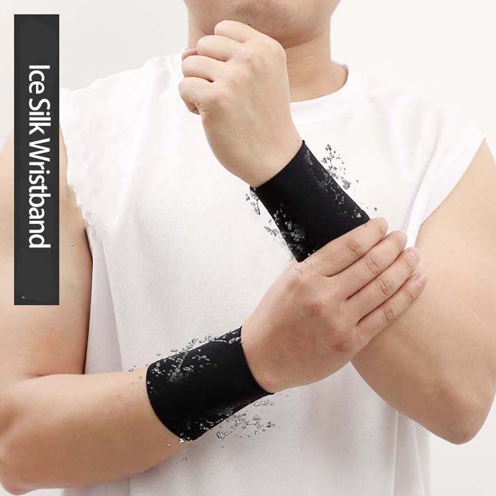 Unisex Outdoor Sports Wristband para homens e mulheres, condução, corrida, monocromática, protetor solar, pulso, ciclismo, braço, mangas de seda gelo