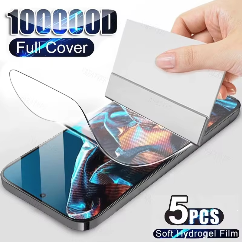 1-5 pièces Film Hydrogel pour Xiaomi Redmi Note 15 14 13 Pro 12 11 10 9 Poco F7 X7 M7 M6 X6 X5 F6 F5 14C C71 C75 C65 protecteur d'écran