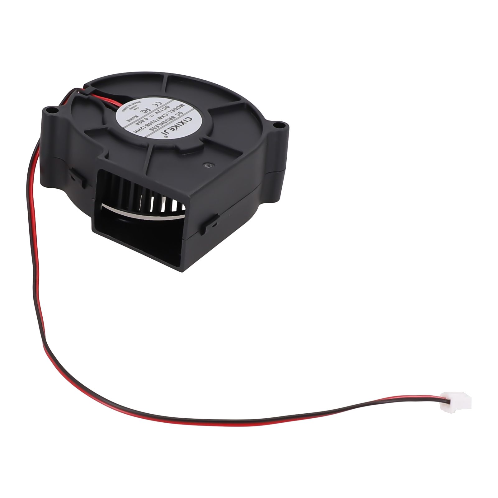 1pc dc 12v 24v 71mm ventilador centrífugo 7530 bola dupla turbo ventilador do radiador 75mm purificador ventilador do dissipador de calor 6500r/min