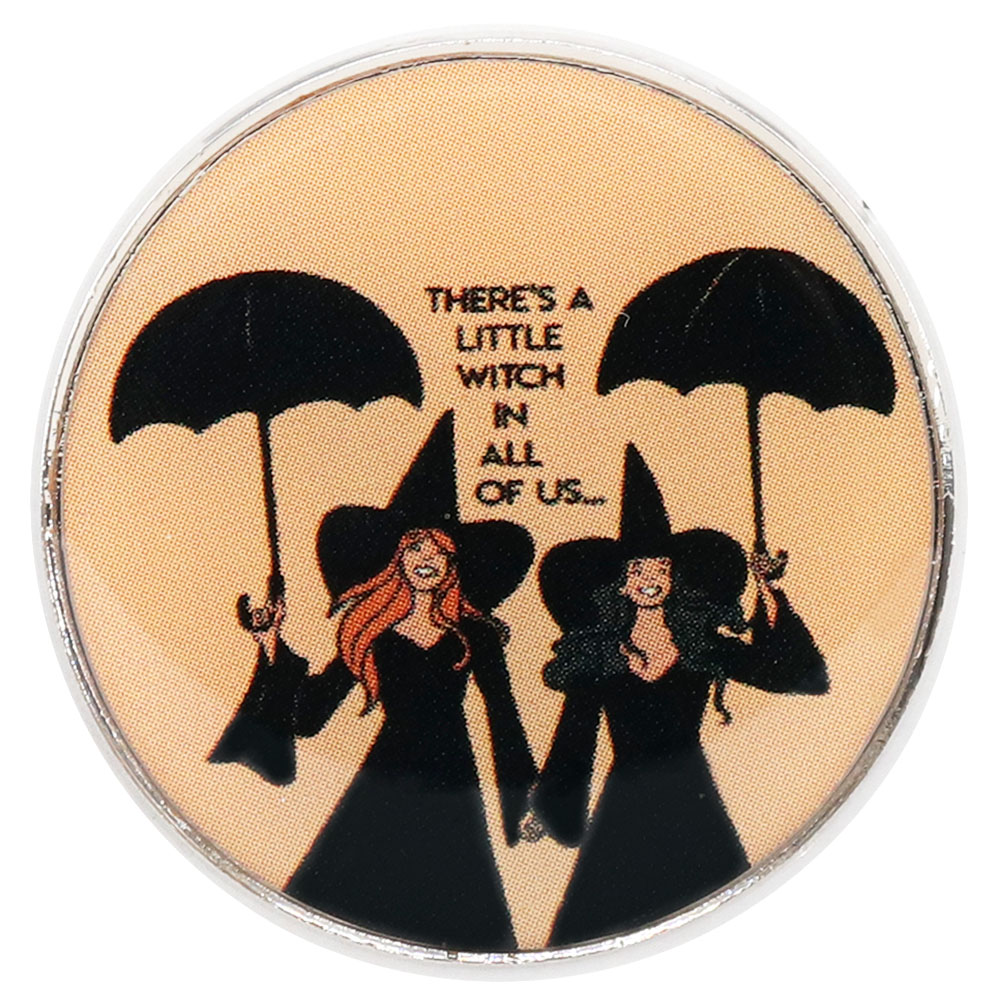 There's a Little Witch in All of US Badge Cute Witch Brooch Cartoon Decoration