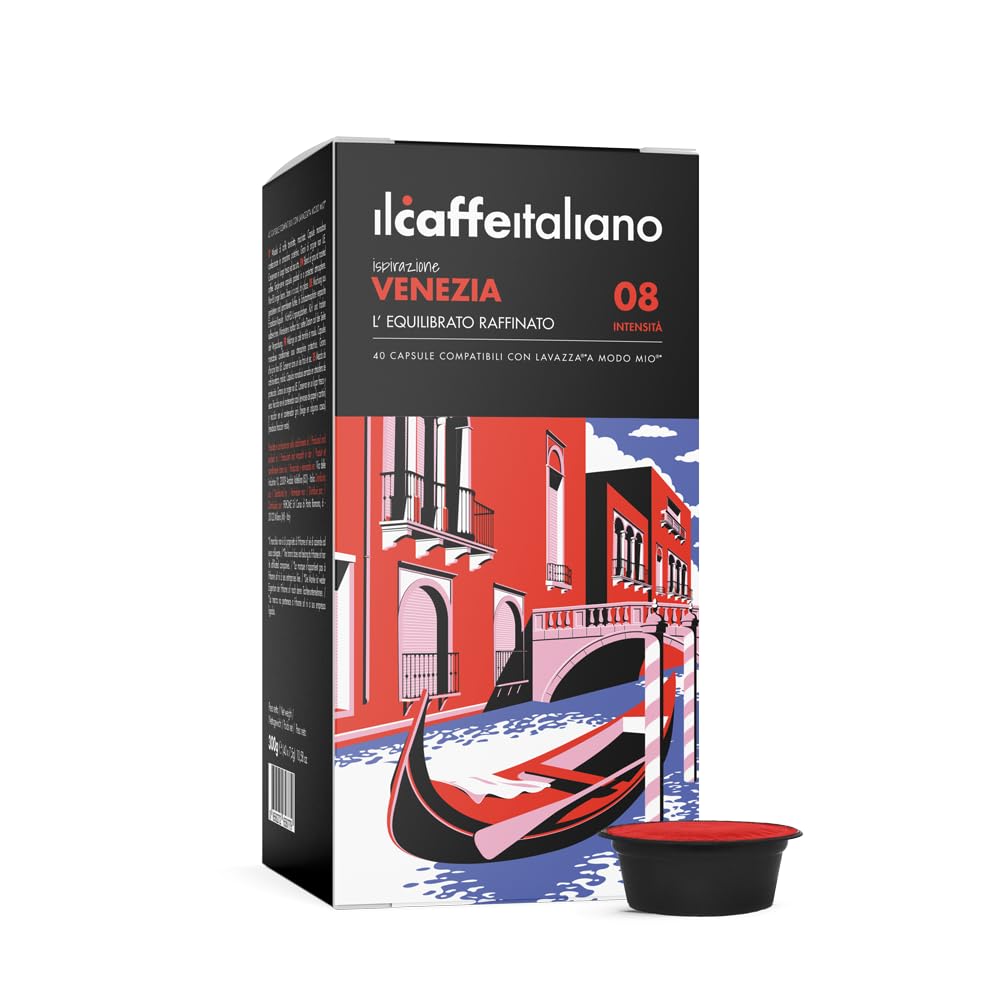 120 Cápsulas de Café Venice-Intensidade 8 - Café Italiano - Cápsulas Compatíveis Mio ®