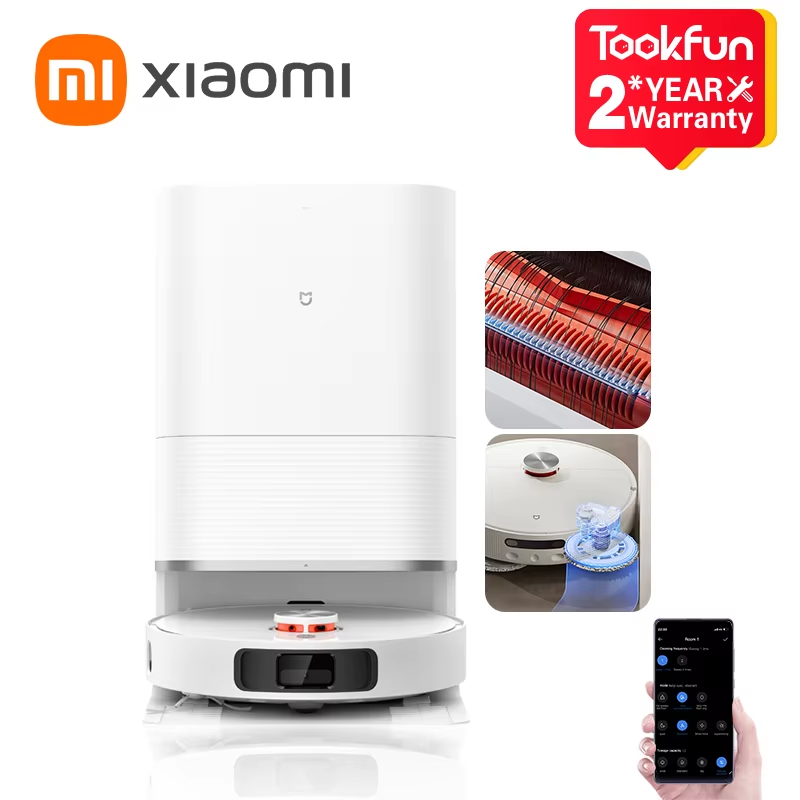 Робот-пылесос Xiaomi Mijia M30S OMNI Infinite с функцией самоочистки, стрижки волос, и удаления пыли D103CN для дома, грязи, самоочищающаяся для сухой уборки пыли