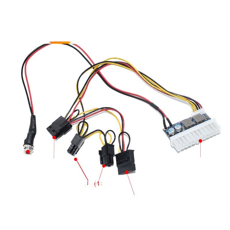 DC-ATX-160W DC 12V 24pin DC ATX PSU 12V DC Input 160W sakelar Output puncak DC-DC ATX Pico PSU MINI ITX catu daya PC