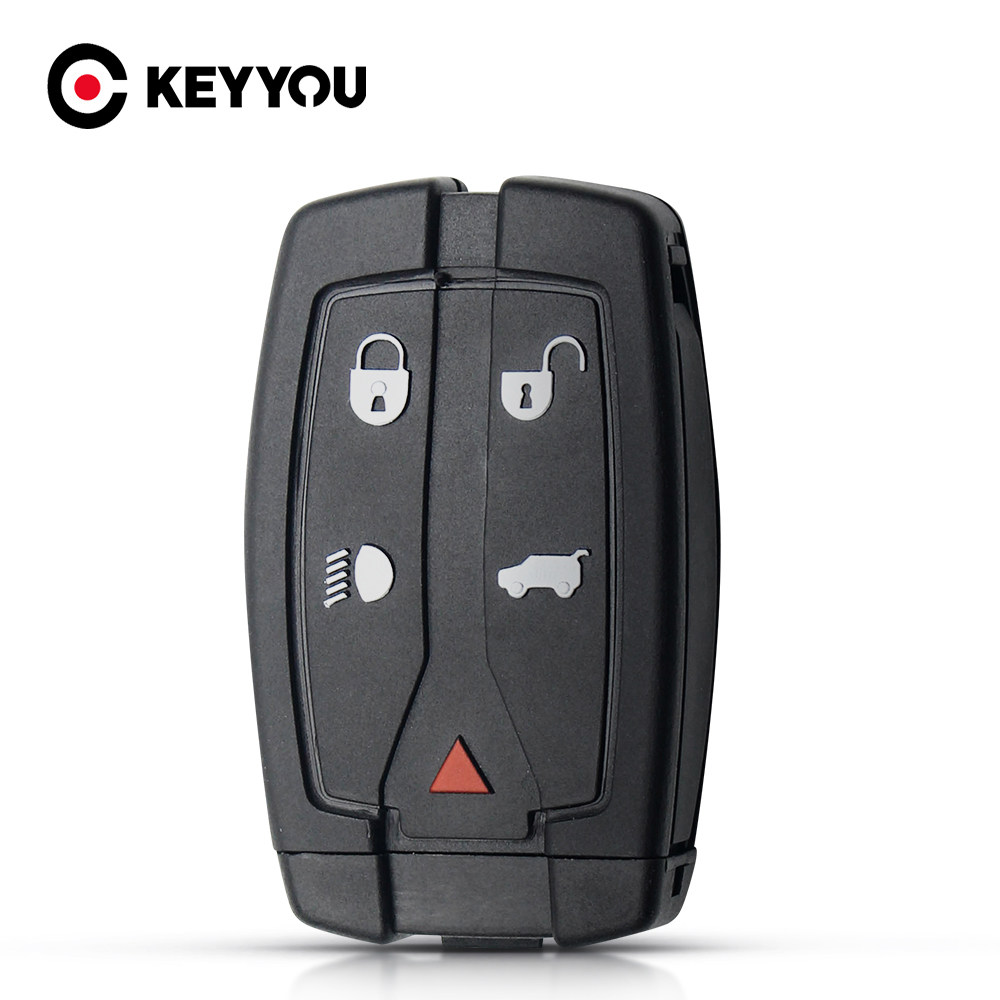 KEYYOU 5 przycisków do Land rovera Freelander 2 Discovery zdalny inteligentny wymiana klucza obudowa kluczyka Uncut Blade Case akcesoria samochodowe