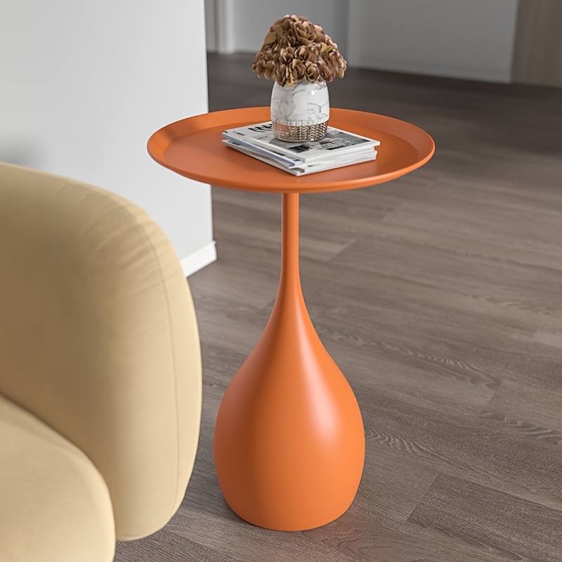 1pc sofá lateral pequena mesa redonda, mesa de chá, luz luxo mini cama minimalista pequena redonda móvel arte designer mesa de chá