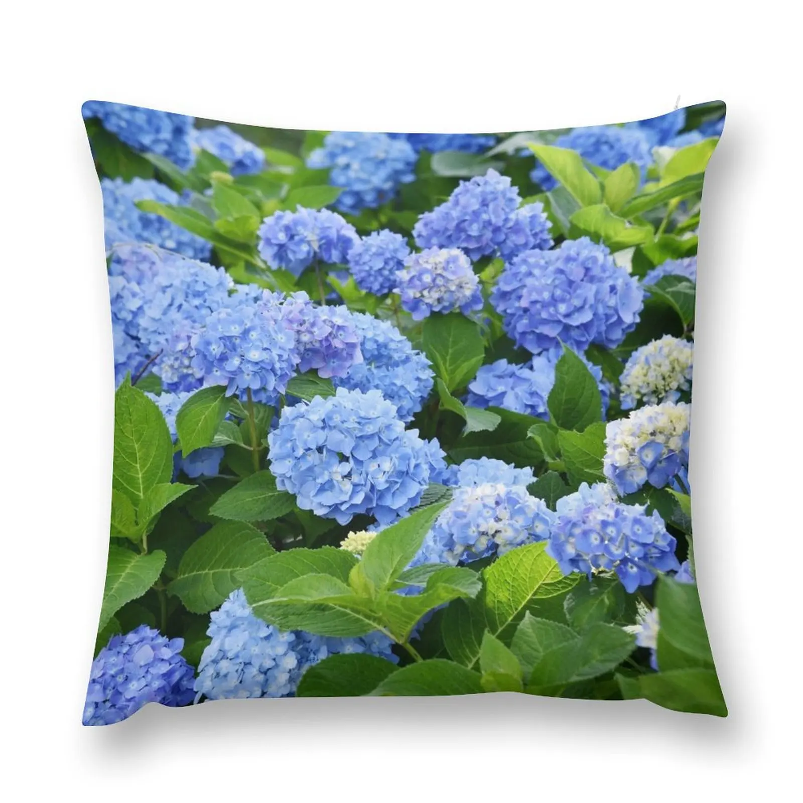 Ungu & Biru Nantucket Hydrangea Mekar Bantal Sofa Bantal Sofa Penutup Bantal