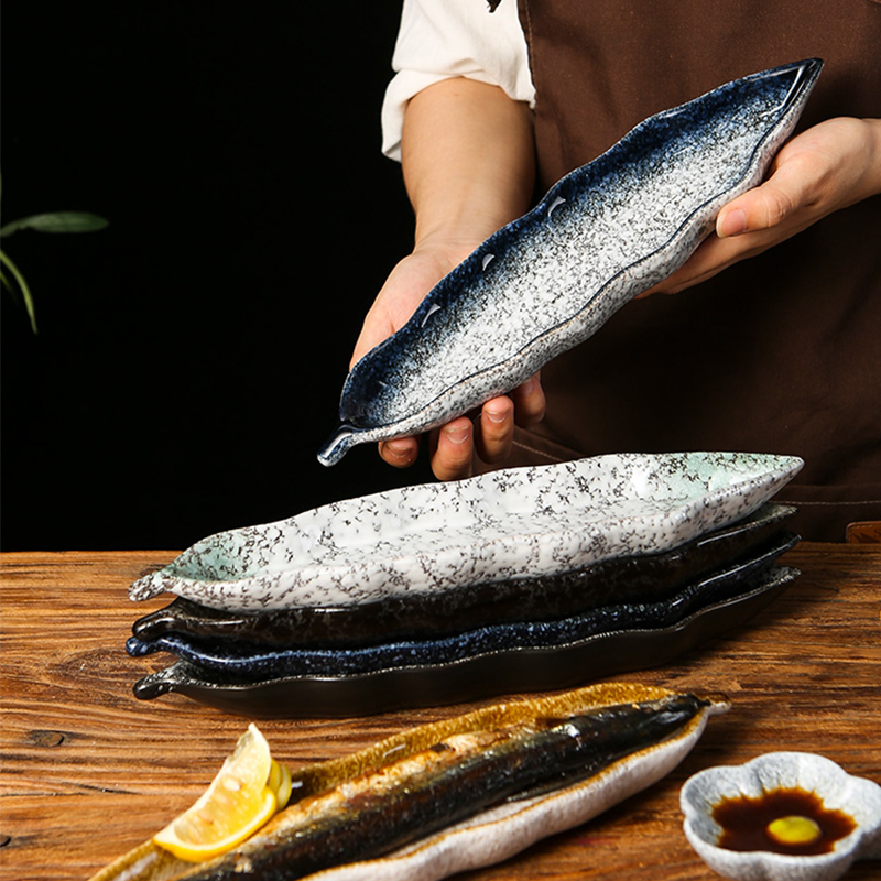 Японская кухня, столовые приборы для сашими, керамическое холодное блюдо, сервировочная тарелка для суши, тарелка для угря, тарелка для сашими, десертная тарелка, поднос для закусок