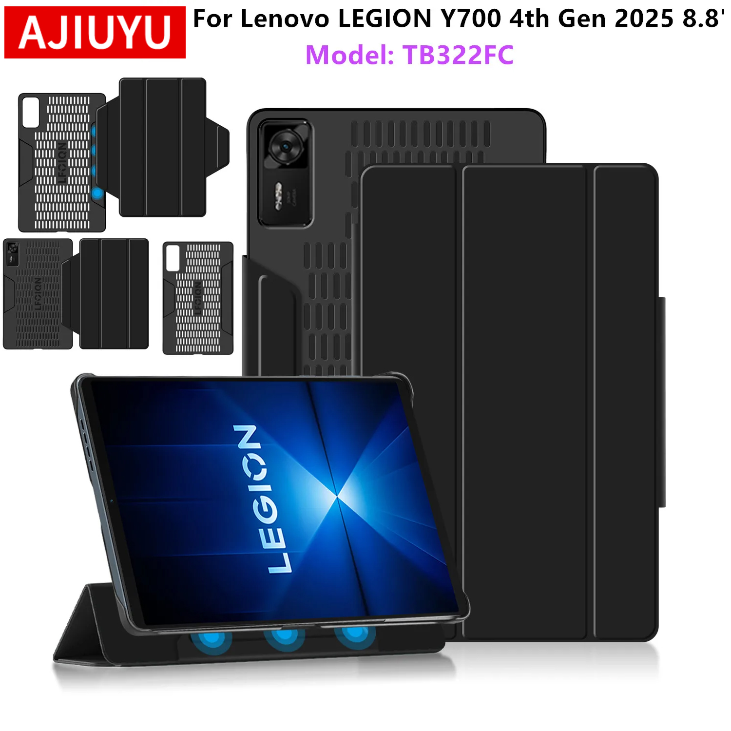 AJIUYU Case Voor Lenovo LEGION Y700 2025 4e Generatie 8.8 Inch TB322FC voor Legion Y700 Gen 4 8.8 "TB-322FC Tablet Cover Shell