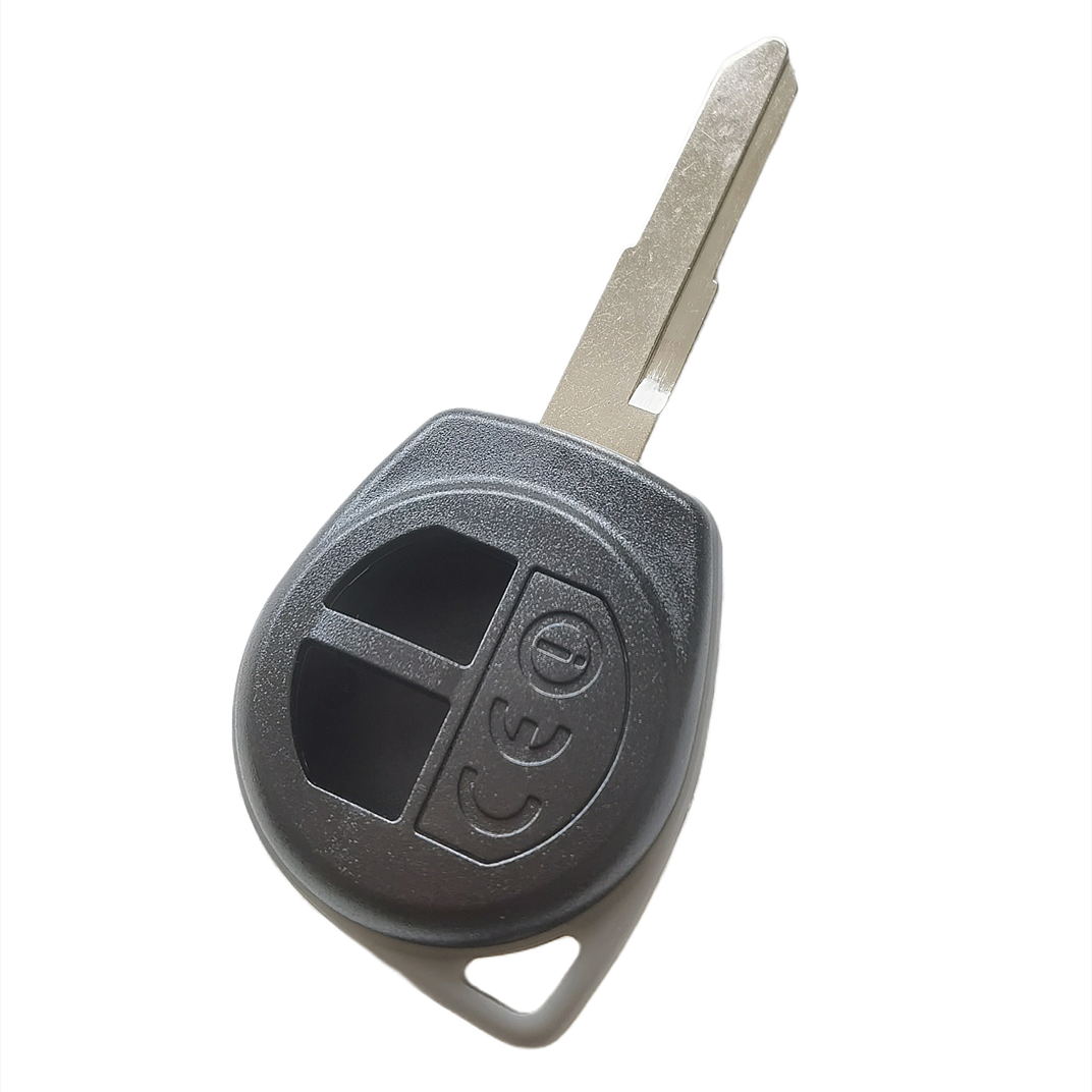 10 unids/lote carcasa para llave a distancia de coche con logotipo para Suzuki Swift HU133R hoja de repuesto funda para llave a distancia de coche 2 botones