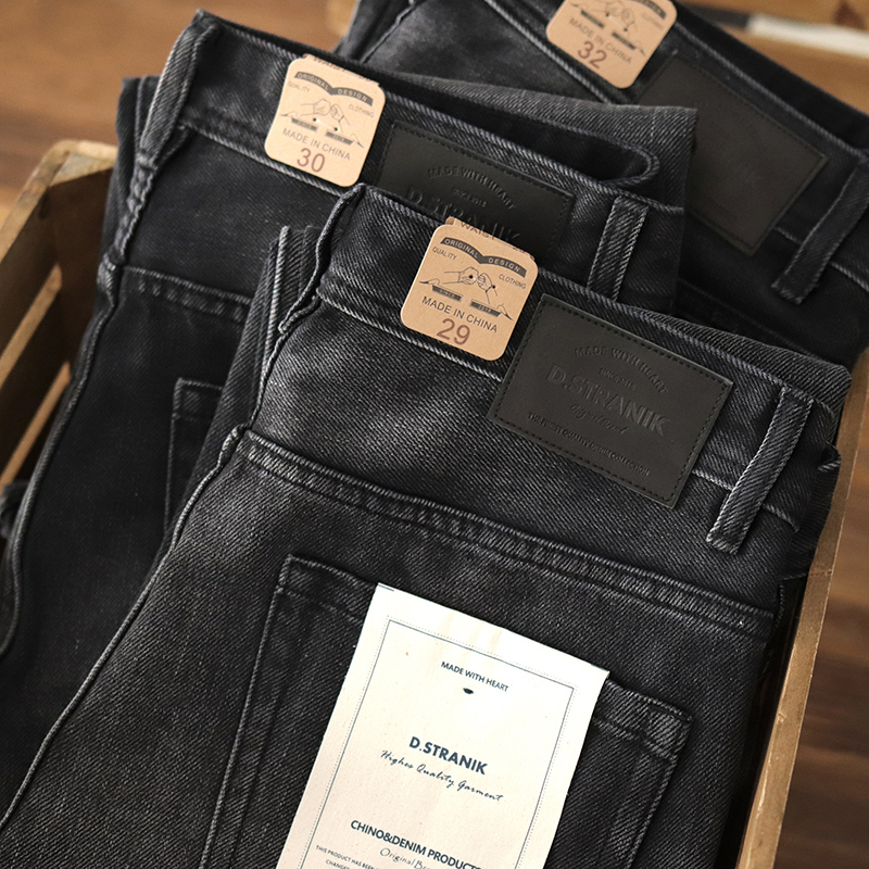 Herfst Nieuwe Amerikaanse Retro 14Oz Verdikte Denim Jeans Mannen Mode Gewassen Oude Zwaargewicht Rechte Casual Broek