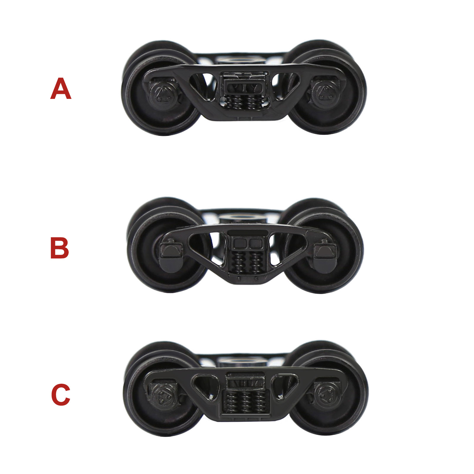 12pcs HO Scale 1:87 Model Trains Bogies with Plastic 33" or 36" Wheels Model Railway Accessories