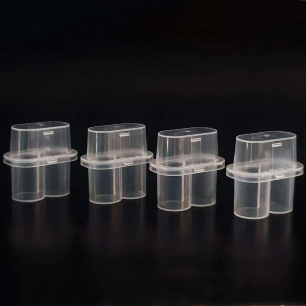 3/5/7/10mL 2/10/24-Slot Vial Storage Case Plastic Clear Microtube Storage Box Stackable Freezer Tube Box Refrigerator Organizer