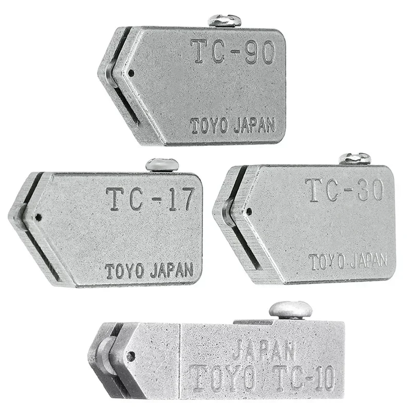 4 tamanhos de vidro cabeça cortador de alta resistência dureza vidro corte direto telha cabeça substituição TC-10 TC-17 TC-30 TC-90