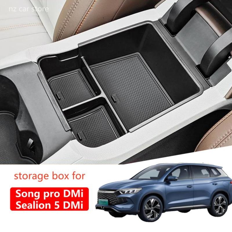 Boîte de rangement d'accoudoir pour BYD SONG PRO Sealion 5 DMi, support de verre 2026 2025 2024, accessoires d'intérieur de voiture