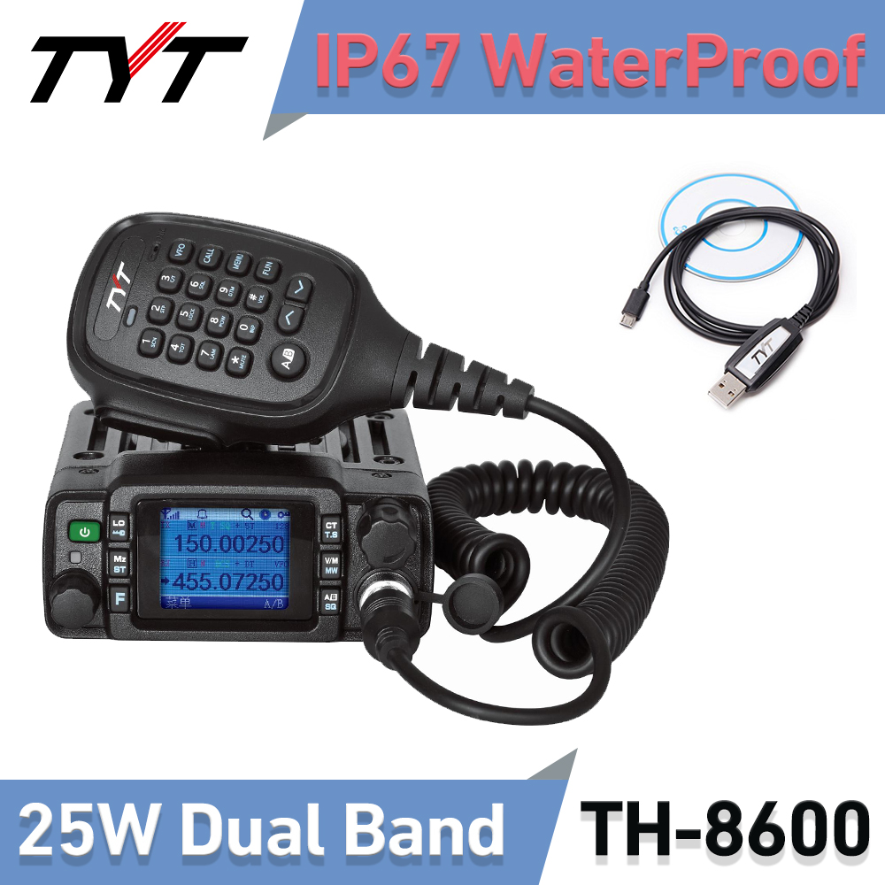 TYT TH-8600 IP67 Wasserdichtes 25-W-Mini-Mobilfunk Dualband 136-174/400-480 MHz Amateur-Autoradio