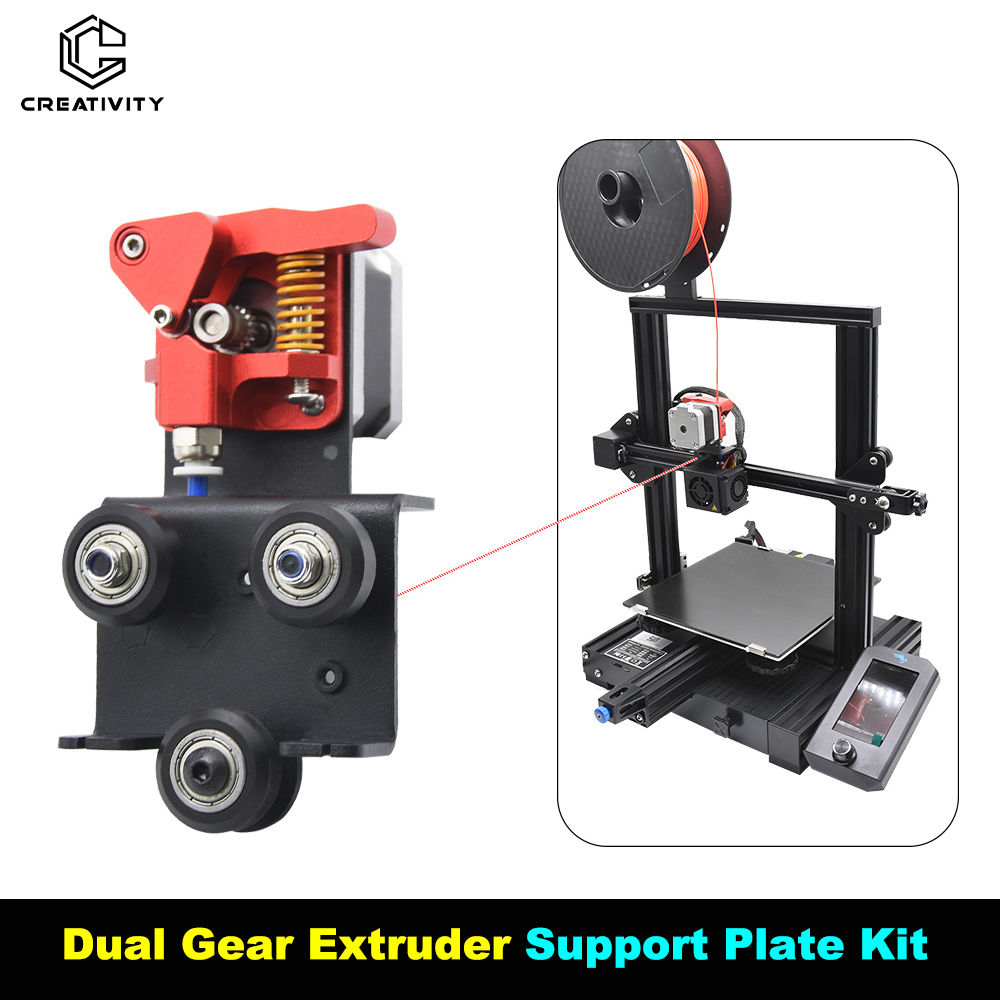Kit de plaque de Support d'extrudeuse à double engrenage à entraînement Direct, mise à niveau pour Ender-3 Ender 3 Pro CR 10,CR 10S, adaptateur d'extrudeuse, pièces d'imprimante 3D