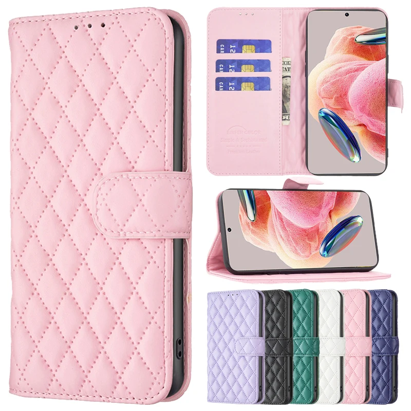 Кожаный чехол Wallet Small Fragrance Magnetic Flip Leather Case для Xiaomi 15T 13T 11T Redmi 14C 13C 12C Note 14 Pro+ 14S 13 12S 11 10 Pro
