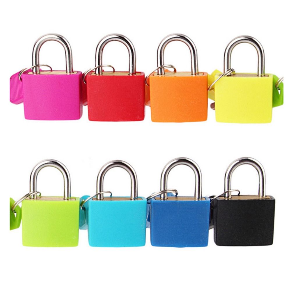 Mini candado para maleta de 23mm, cerradura de equipaje pequeña de acero fuerte, cerradura de puerta de gabinete de seguridad antirrobo con 2 llaves, suministros de viaje