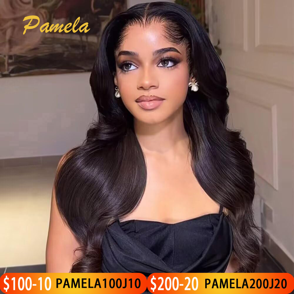 Lagos Hairline 13x6 Parrucche frontali in pizzo HD invisibile 250 Densità Parrucche senza colla per capelli umani sciolti a onda profonda Prepizzicate Pronto da indossare