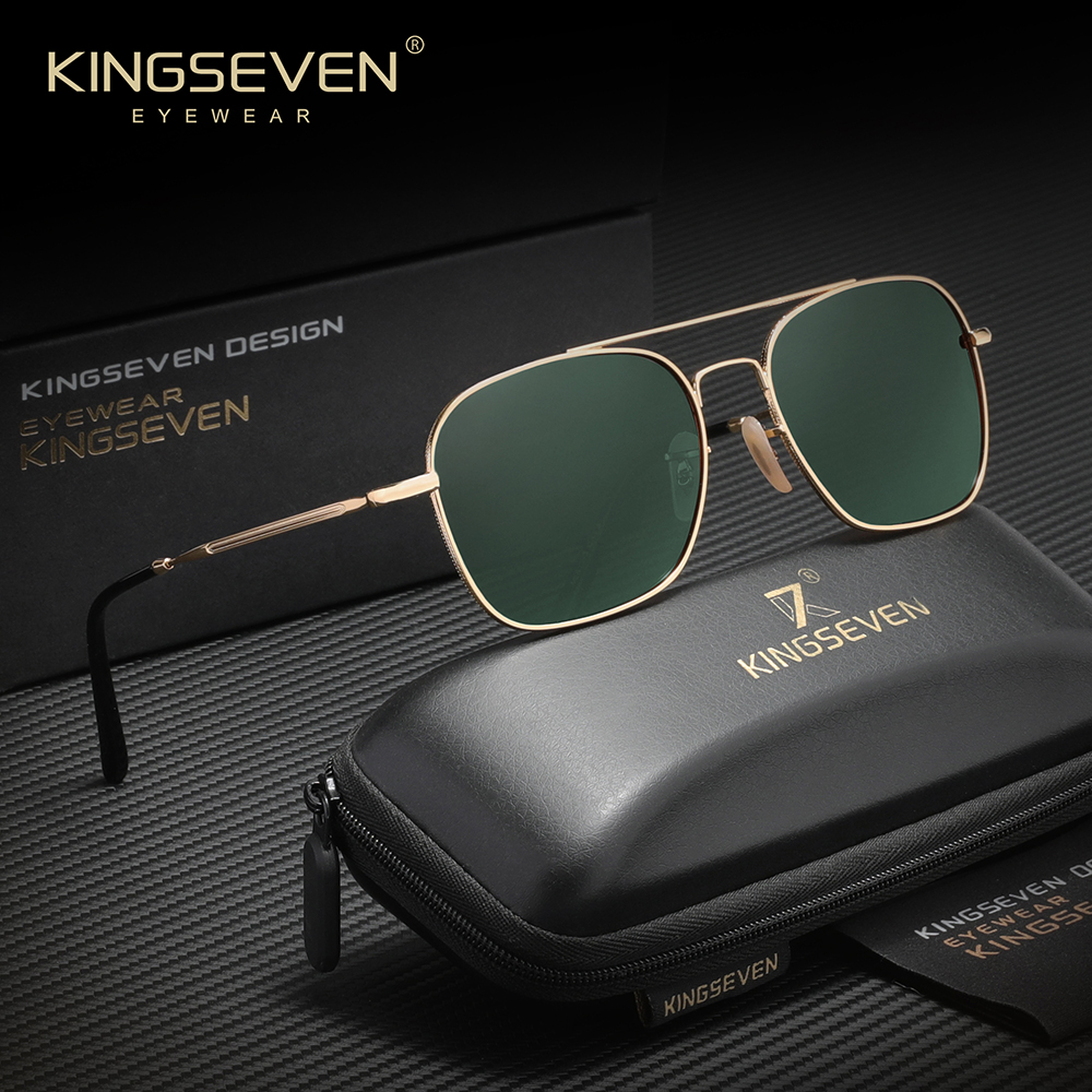 Солнцезащитные очки KINGSEVEN Design, поляризационные очки с защитой от ультрафиолета UV400, в оправе из сплава, для мужчин и женщин, повседневные очки для вождения