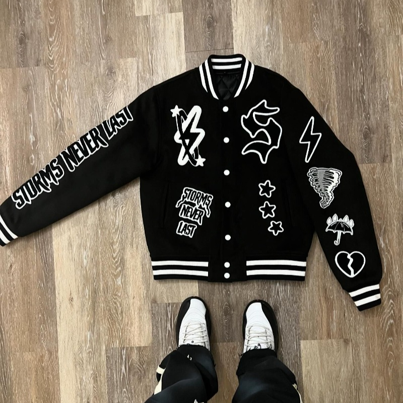 Chaqueta de gran tamaño Mao Jinxiu con gráficos de personalidad de nueva tendencia americana para hombre Y2K Harajuku Hip-hop gótico informal Joker Street Wear