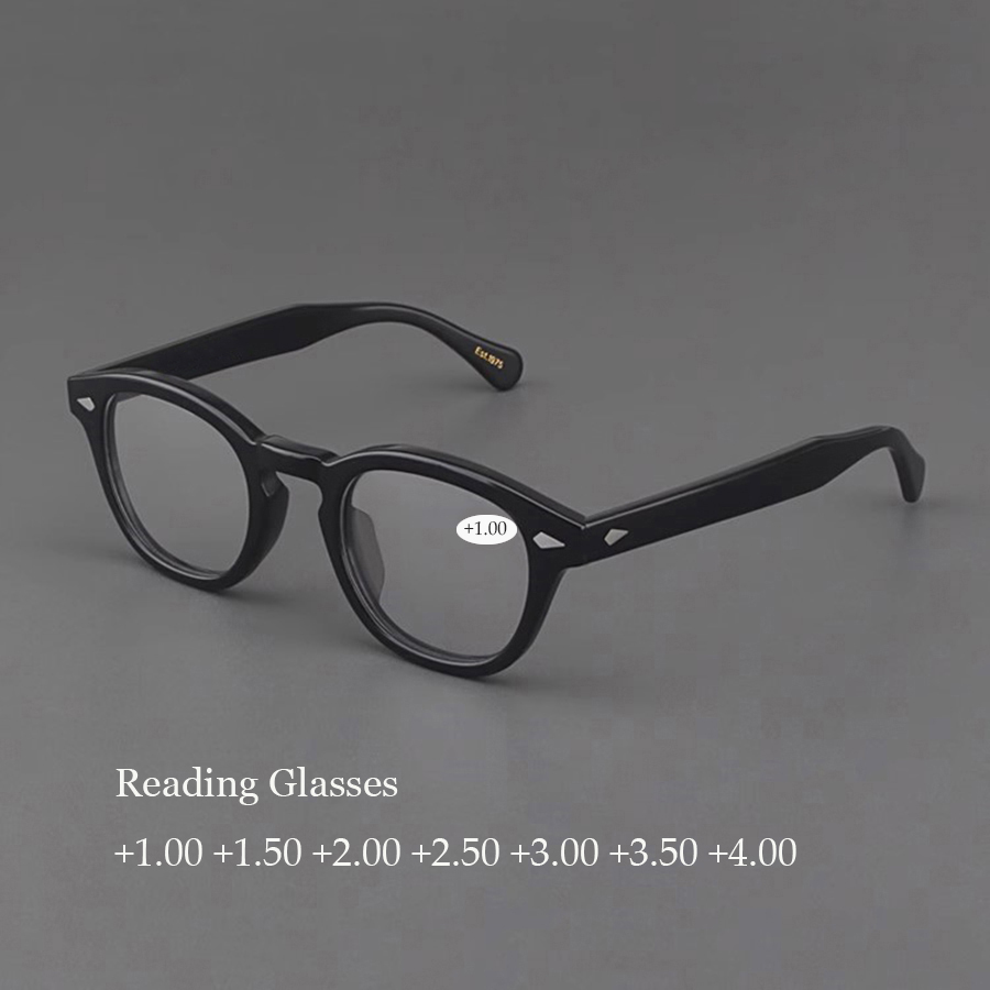 Lunettes de lecture pour hommes et femmes, monture en acétate, Johnny Depp Lemtosh, lunettes presbyopes pour hommes et femmes +1.0+1.5+2.0+2.5+3.0+3.5+4.0