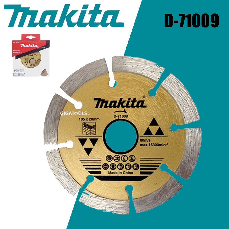 Makita Original D-71009 4-дюймовый алмазный отрезной диск для бетона/камента (105 мм x 20 мм)