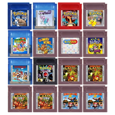 Игровой картридж GBC Pokemon mMario Series 16-битная игровая консоль Pokemon Sour Crystal Blue Red DX